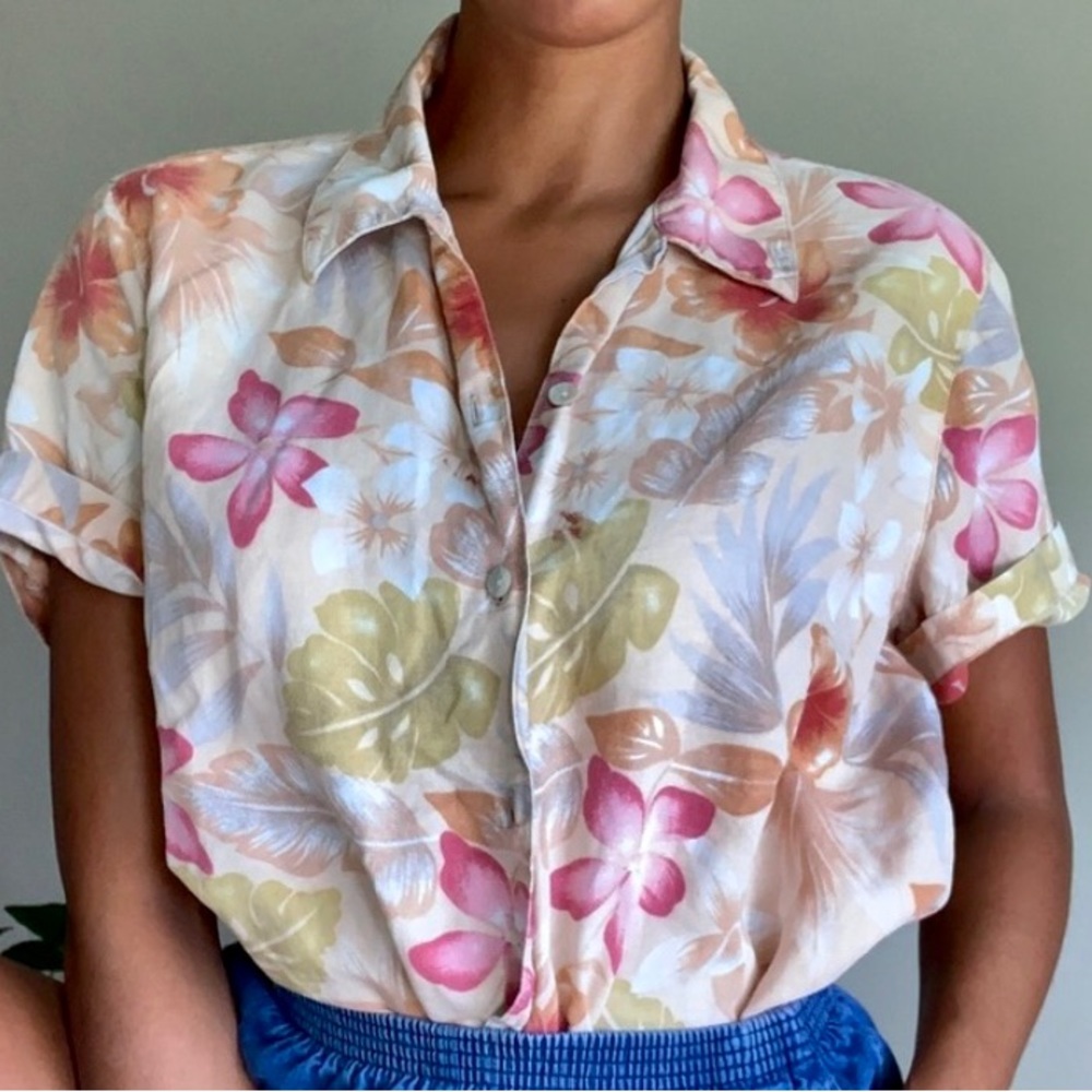 Linen/Cotton Hawaiian shirt-vintage